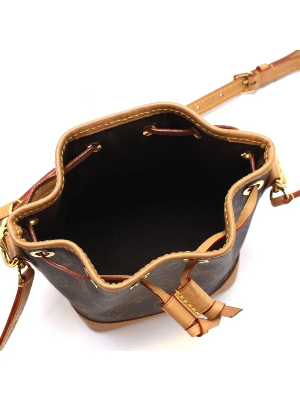 Louis Vuitton Nano Noe Monogram Shoulder Bag Canvas